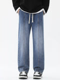 Men's Full Size Wash Wide Leg Jeans Plus Size