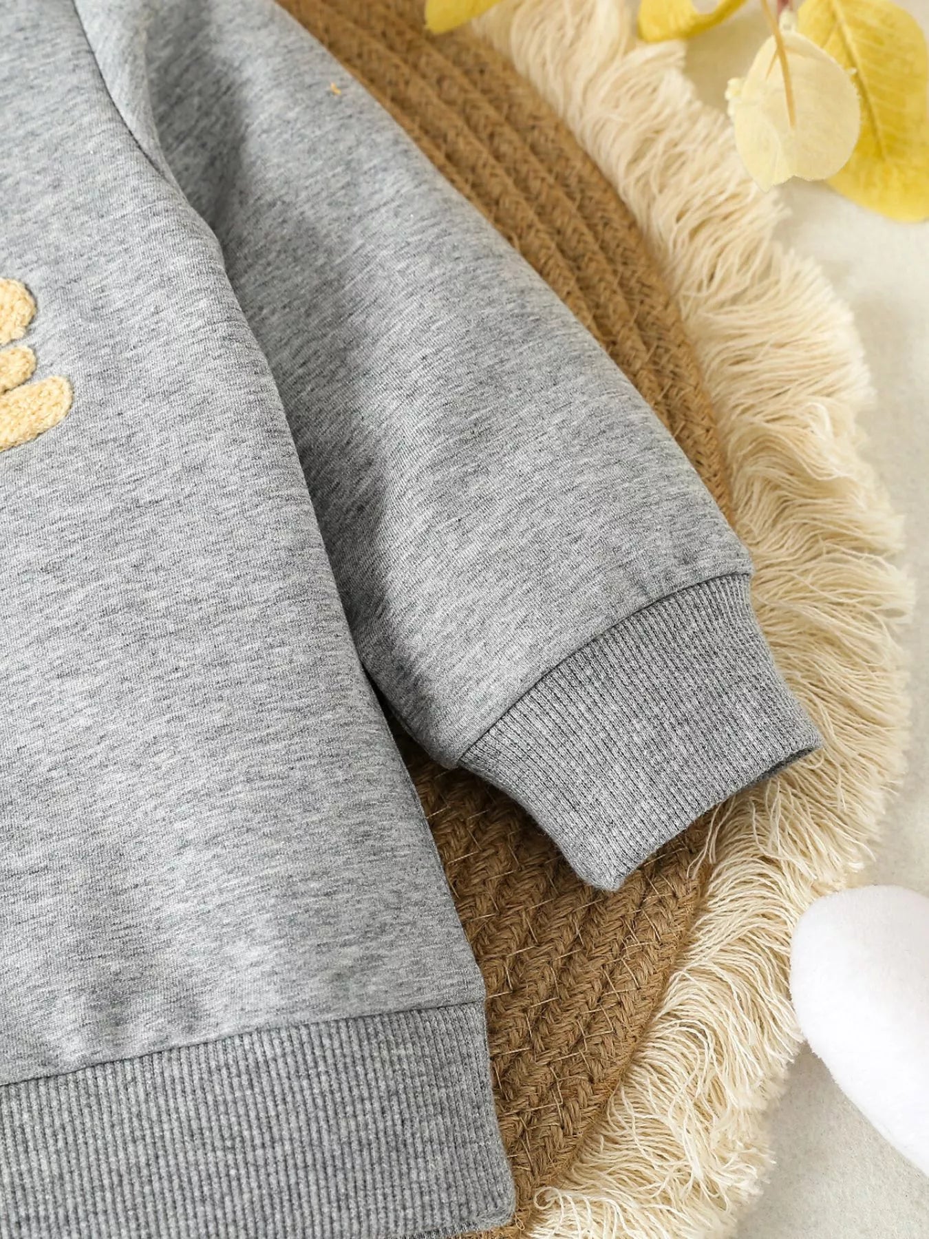 Children's Letter Round Neck Top and Pants Set