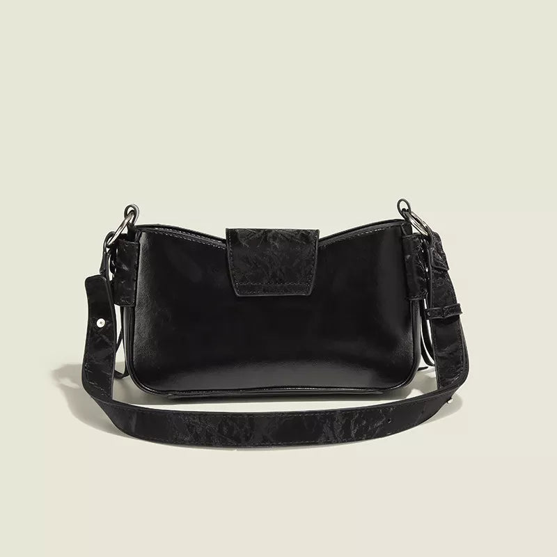 Butterfly Decor Flap Crossbody Bag
