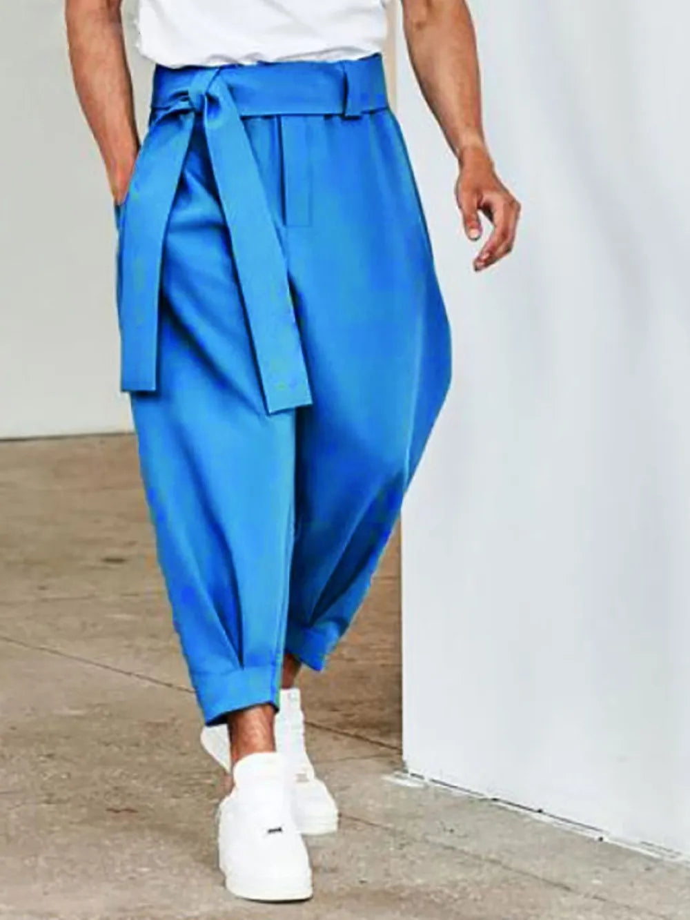 Men's Full Size Mid Rise Cropped Pants Plus Size