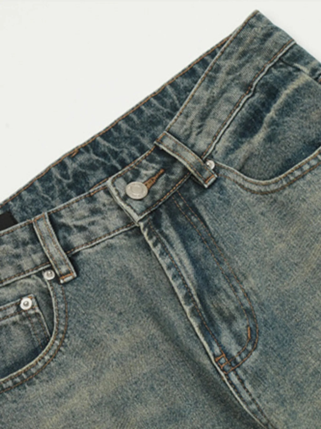 Men's Distressed Straight Leg Jeans