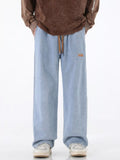 Men's Full Size Wide Leg Drawstring Jeans