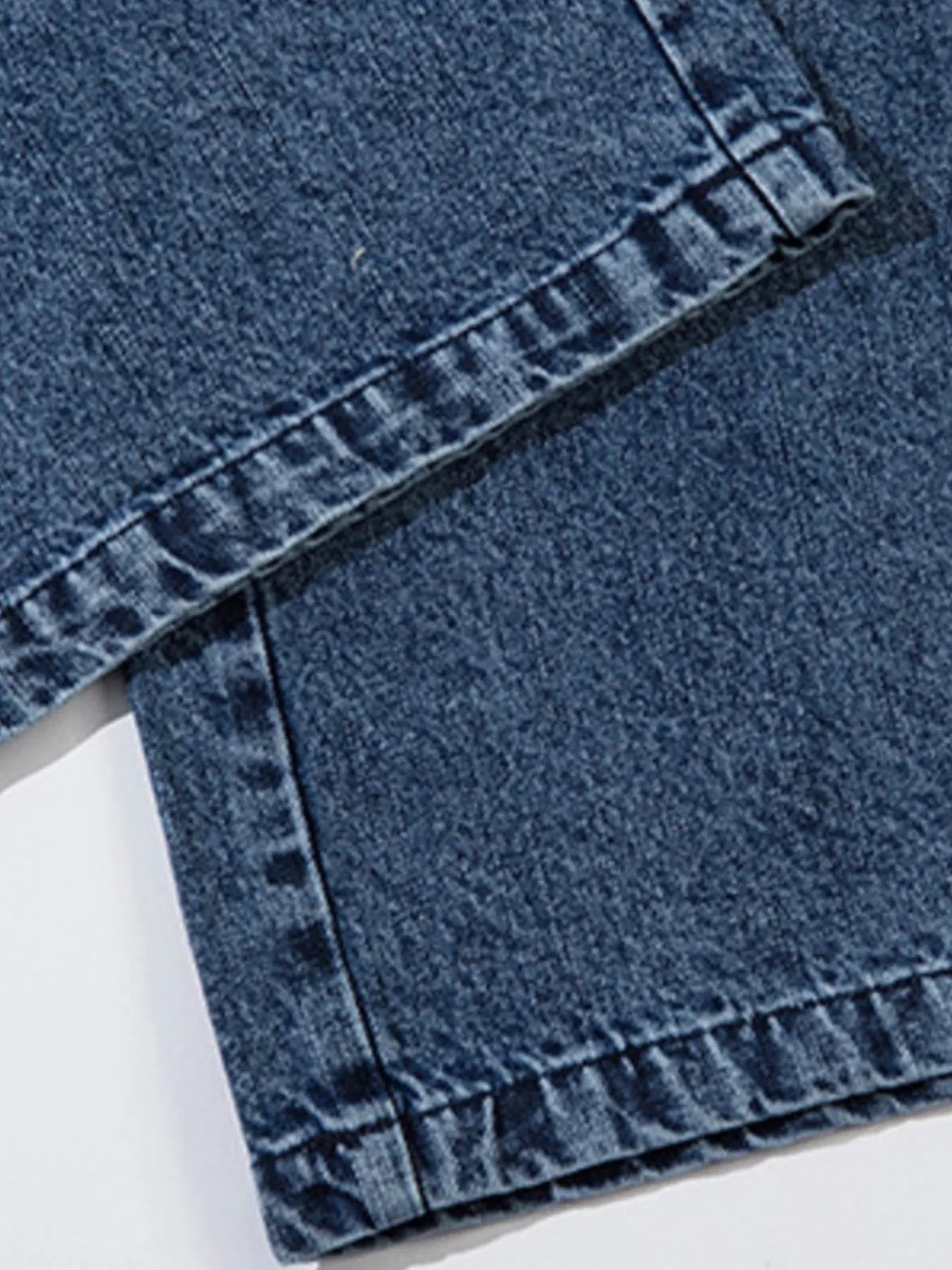 Men's Washed Wide Leg Graphic Jeans