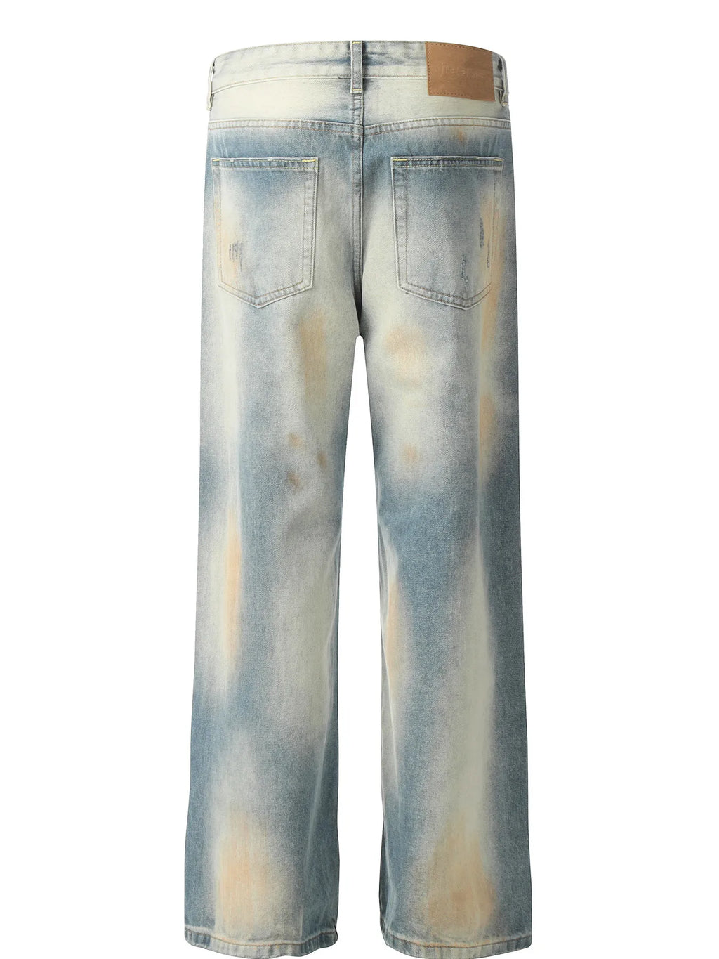 Men's Washed Straight Leg Jeans