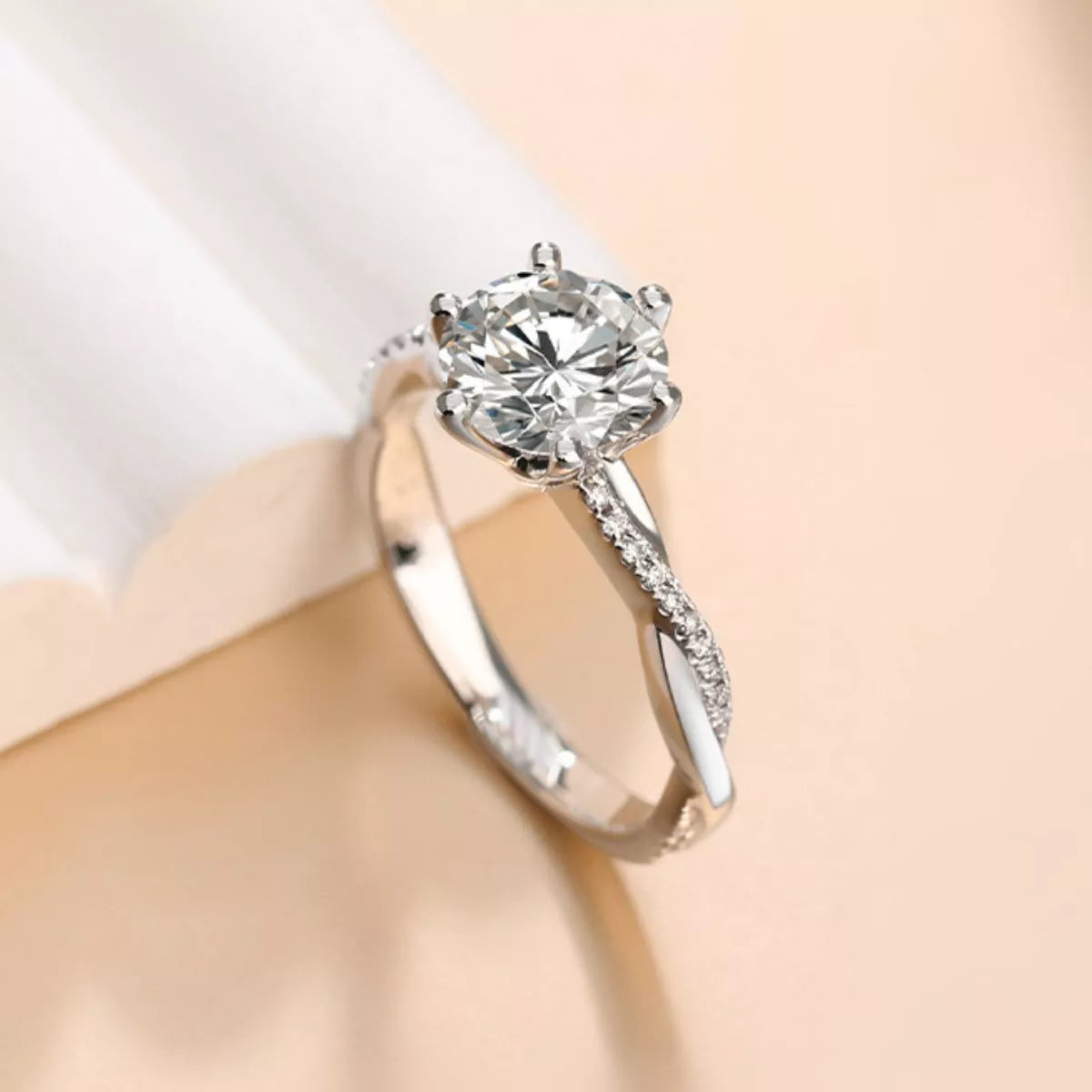 1 Carat 925 Sterling Silver Moissanite Ring
