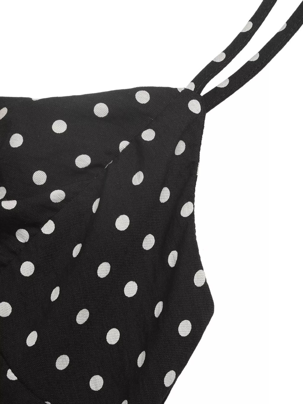 Polka Dot Ruffle Hem Spaghetti Strap Dress
