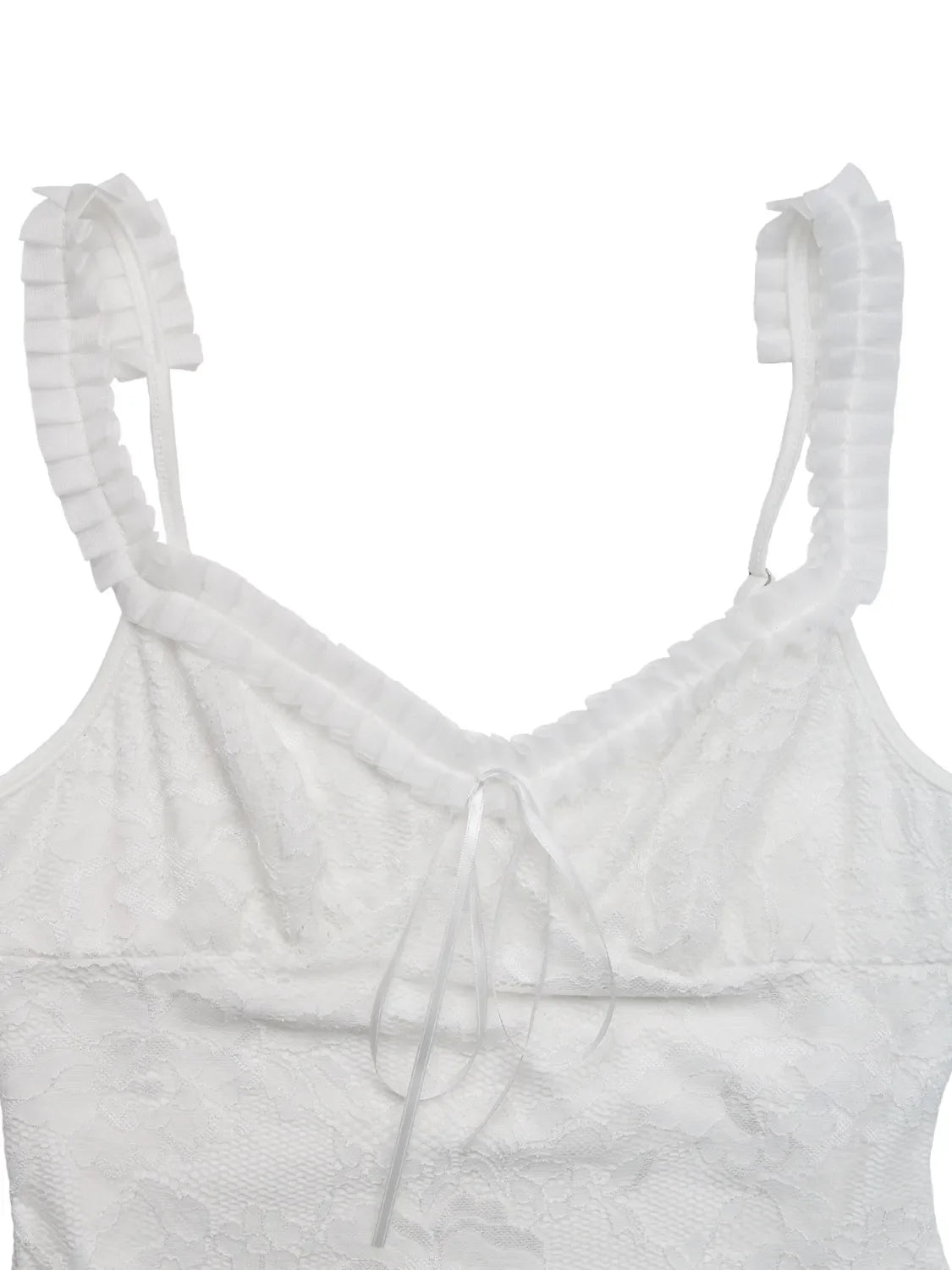 Lace Frill Strap Bodysuit