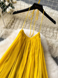 Backless Halter Neck Dress