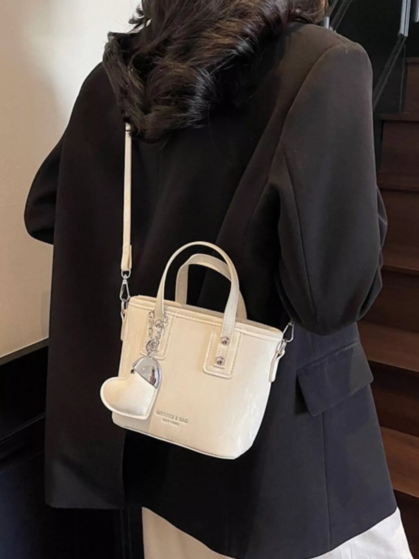 Heart Charm Crossbody Bag