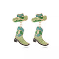 Cowboy Hat and Boot Dangle Earrings