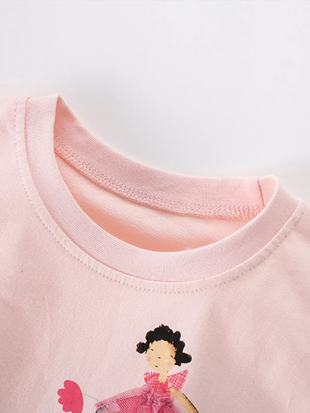 Children's Ballet Dancer Round Neck Tee and Shorts Set