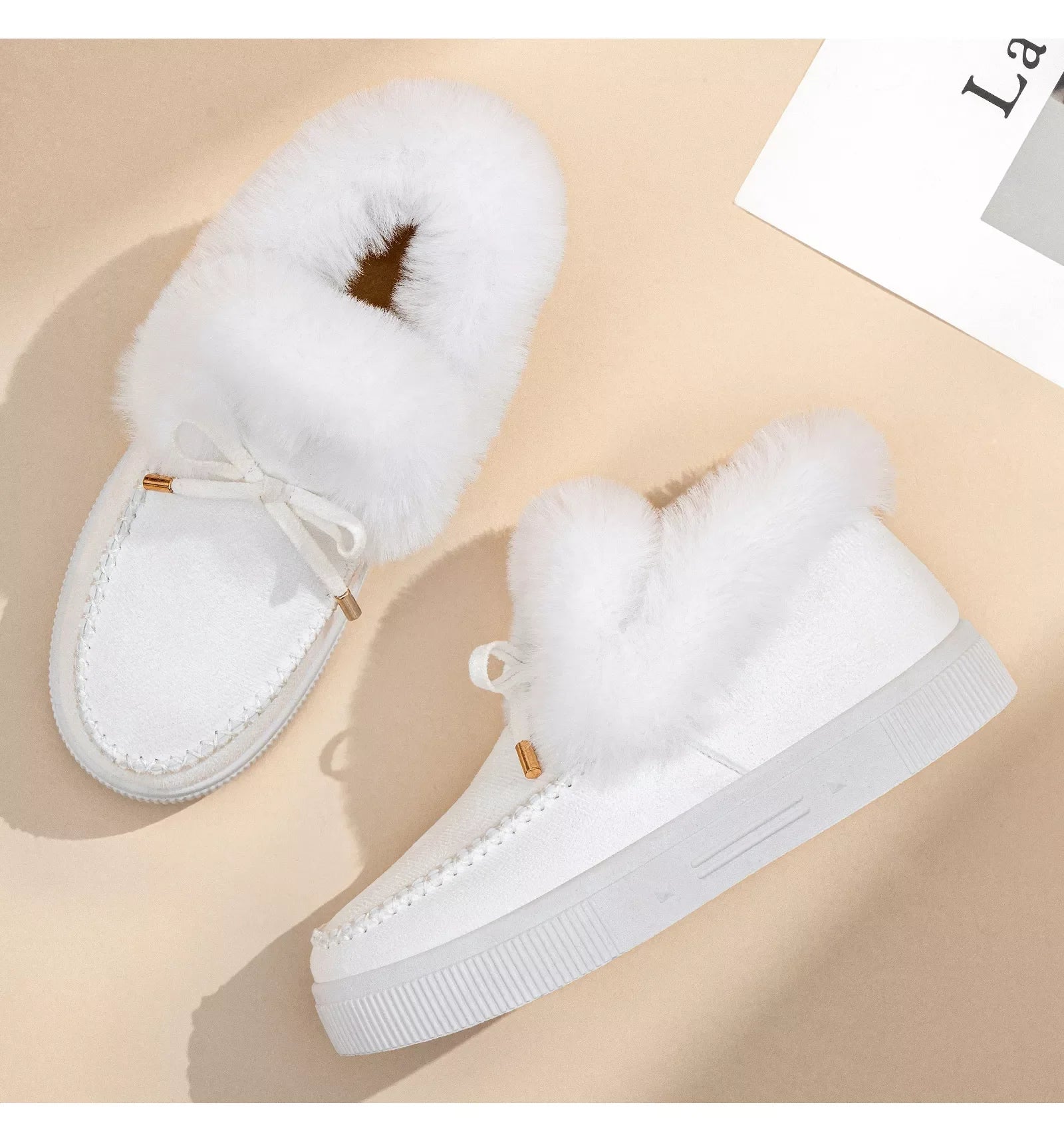Fuzzy Round Toe Slip-Ons