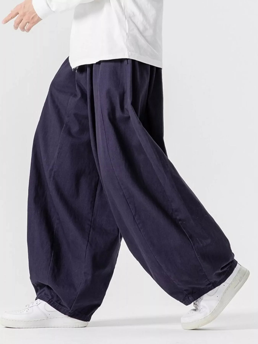 Men's Plus Size Loose Fit Drawstring Waist Casual Pants