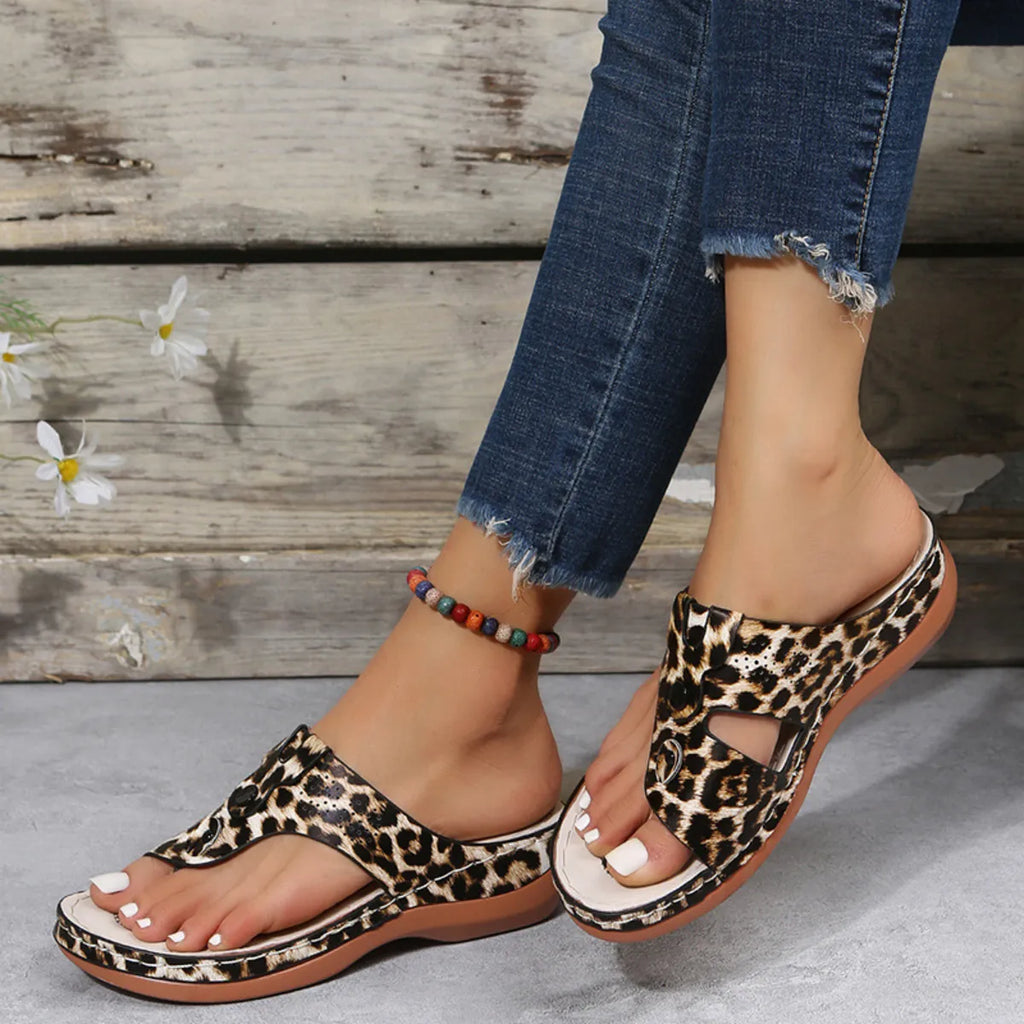 Cutout Wedge Sandals