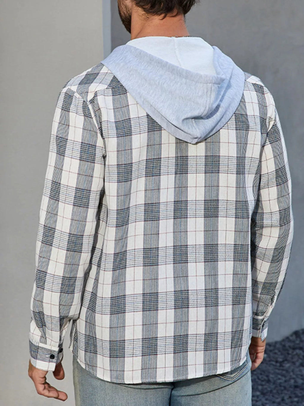 Men's Casual Plaid Long Sleeve Shirt