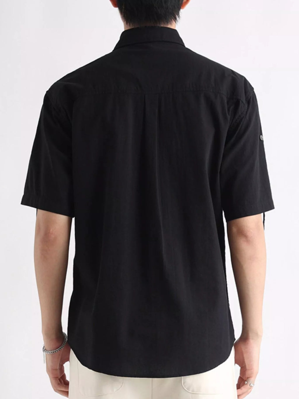 Men's Plus Size Short Sleeve Button-Down Shirt