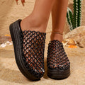 Woven Design Platform Sandals