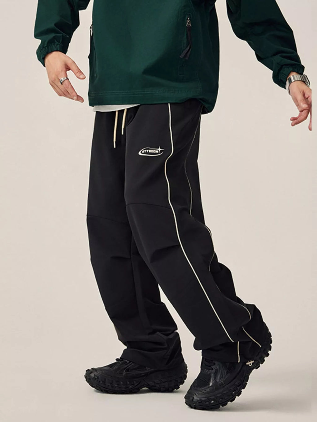 Men's Drawstring Wide Leg Pants