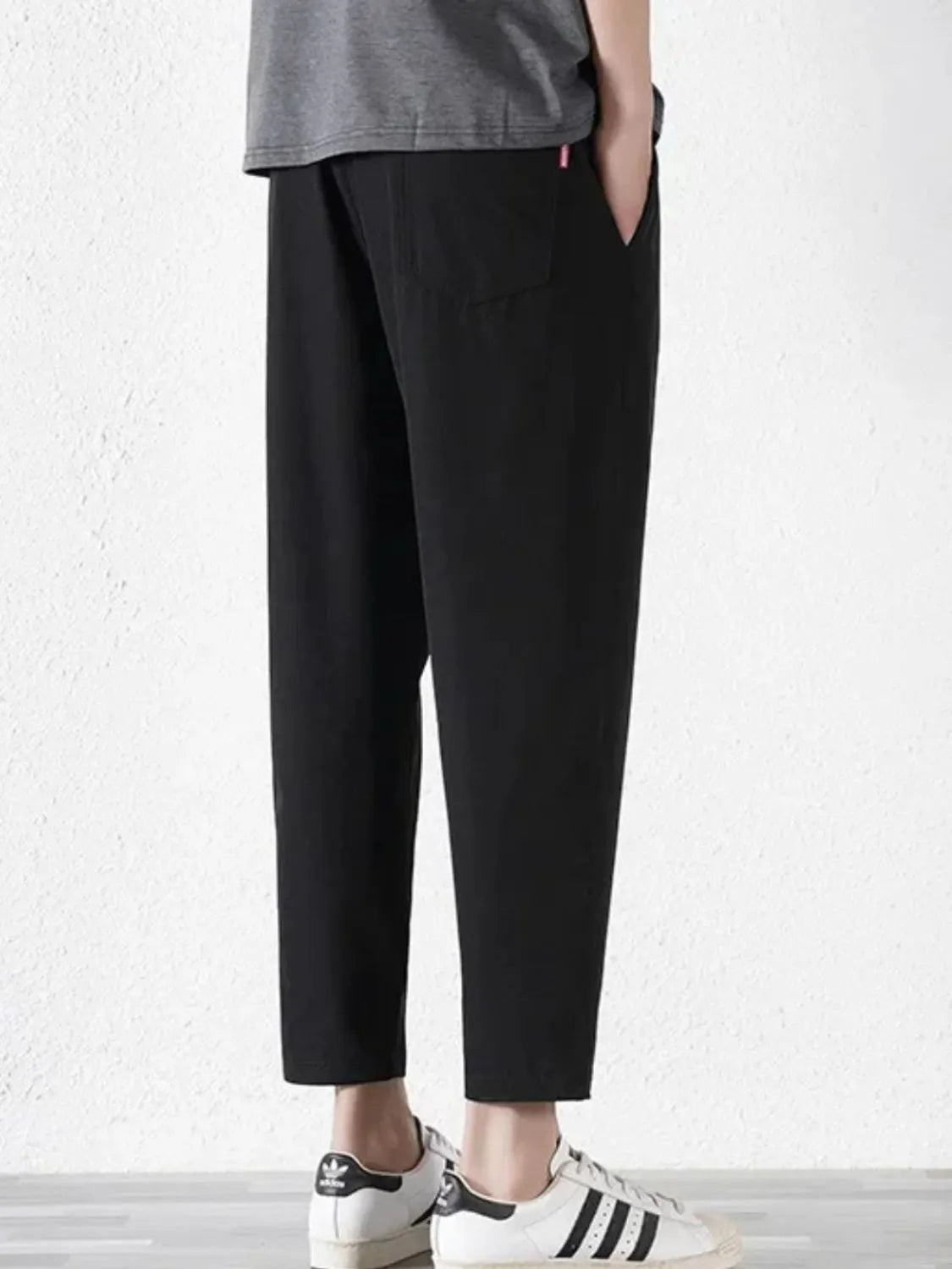 Men's Plus Size Drawstring Pants with Pockets