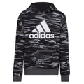 adidas Boys Long Sleeve Camo Print Hoodie Black 4