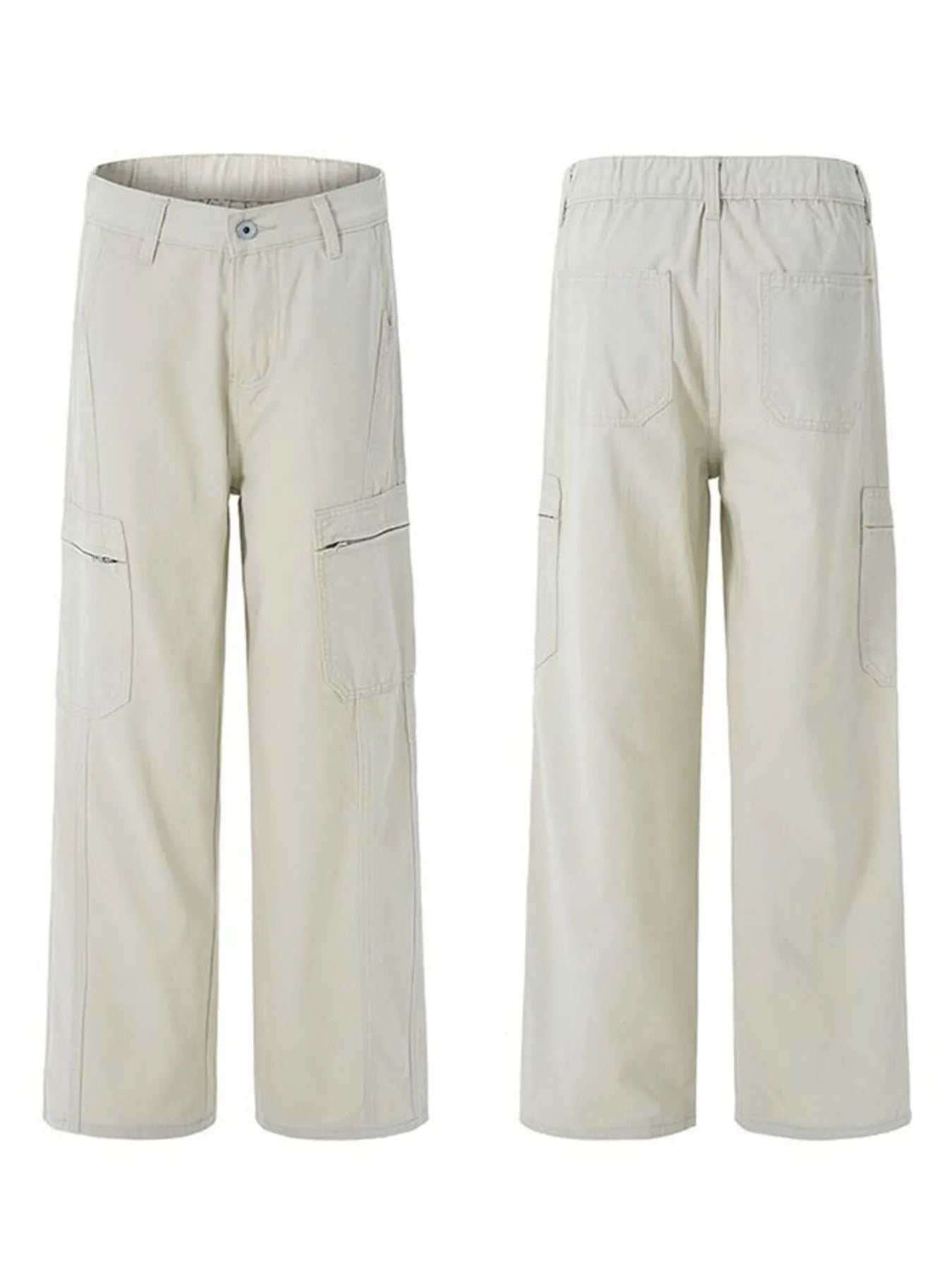 Men's Wide Leg Cargo Pants with Multi Pockets