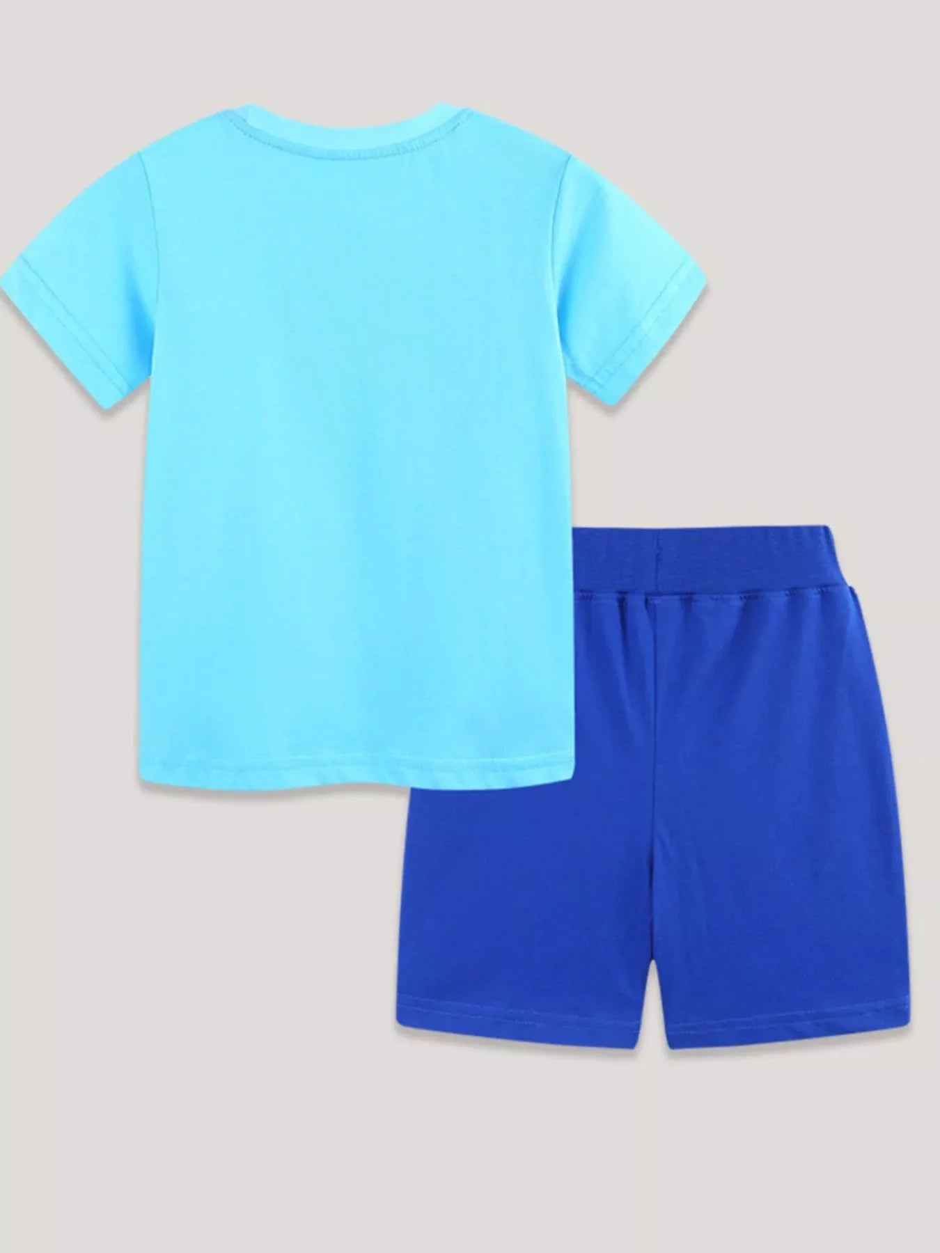 Children's Cartoon Excavator Print Tee and Shorts Set