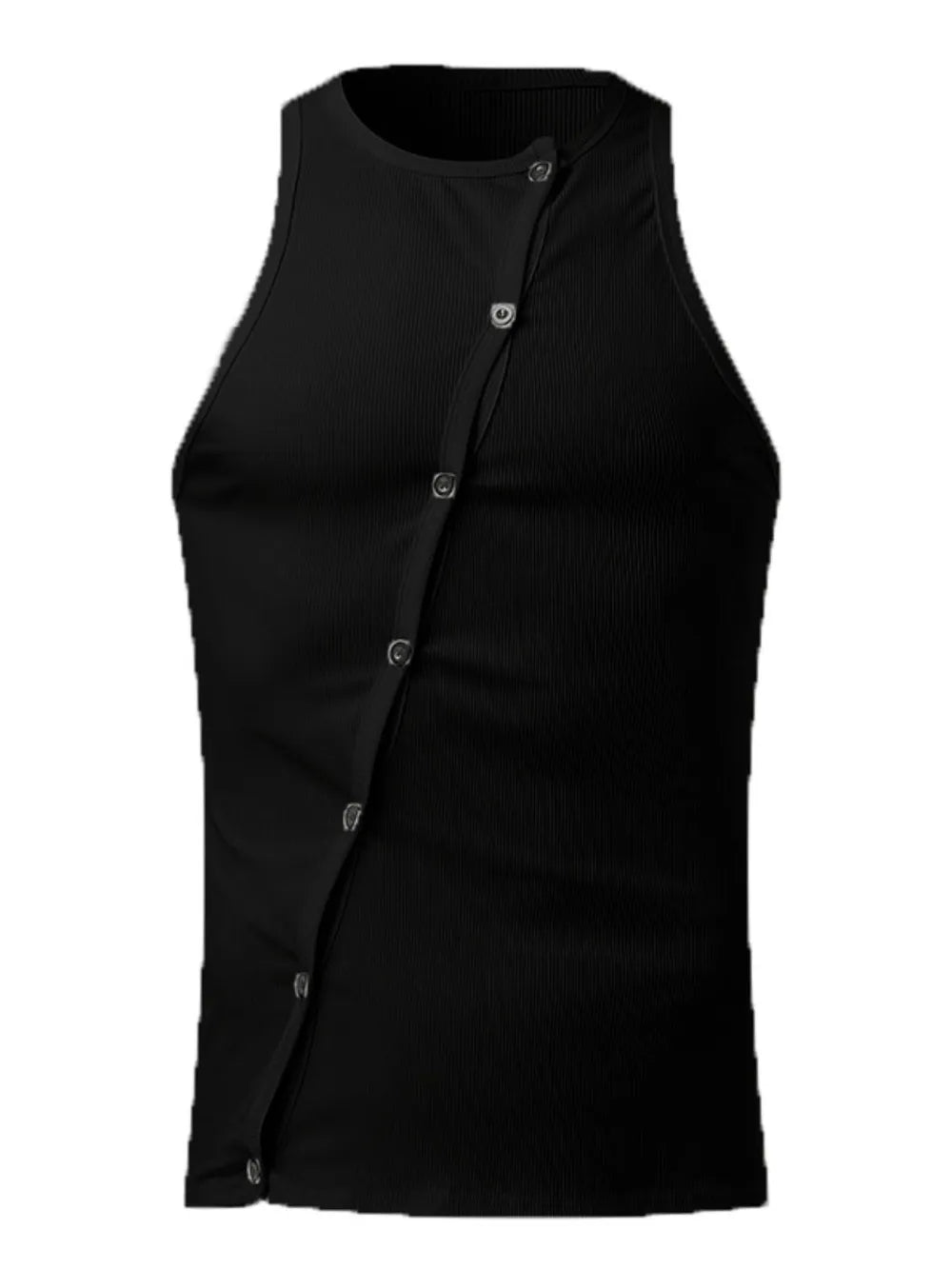 Men's Full Size Cutout Round Neck Tank Plus Size