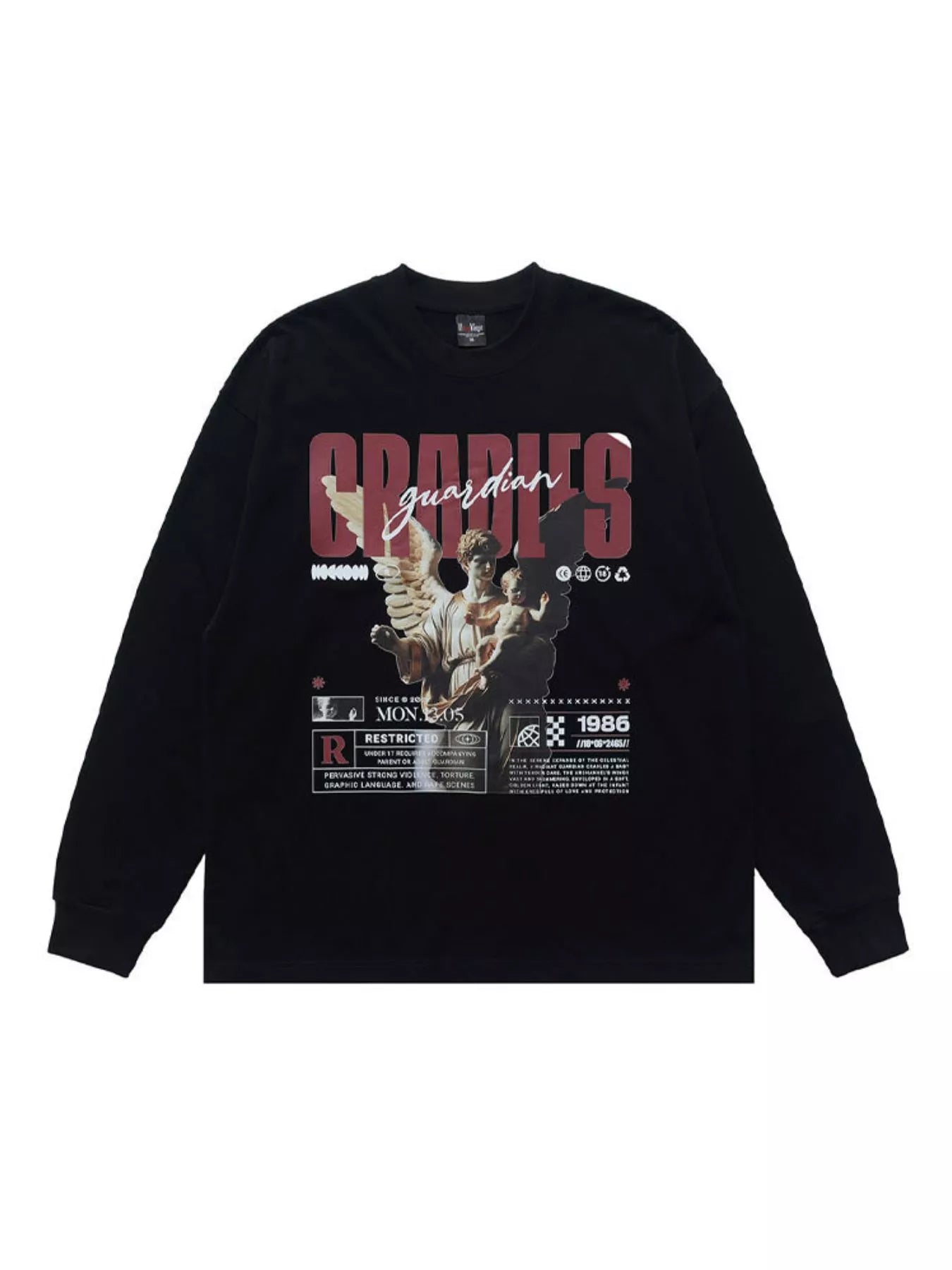 Men's Guardian Angel Graphic Long Sleeve T-Shirt