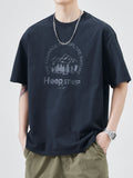 Men's Plus Size Round Neck Half Sleeve T-Shirt