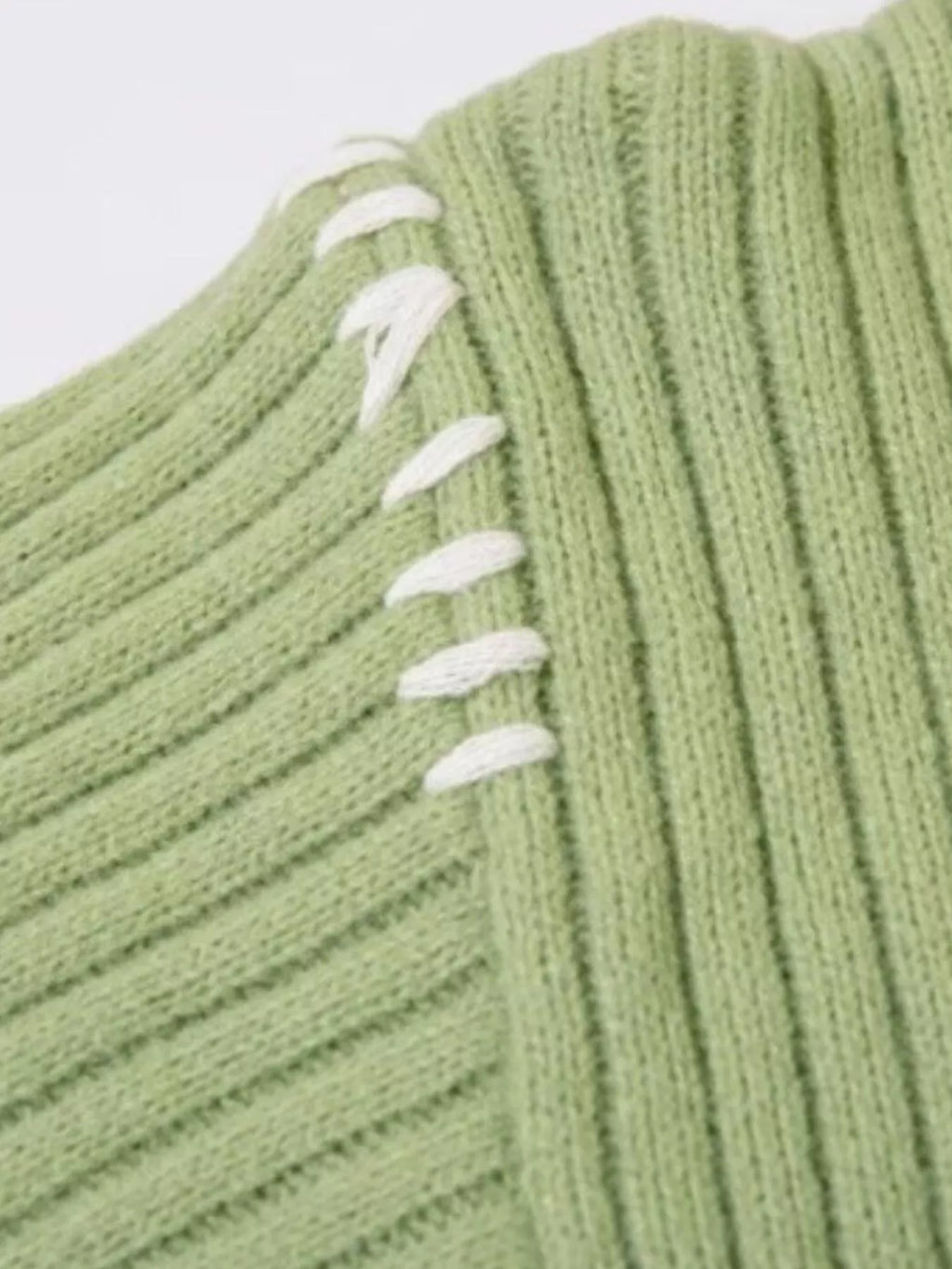 Men's Contrast Round Neck Long Sleeve Sweater