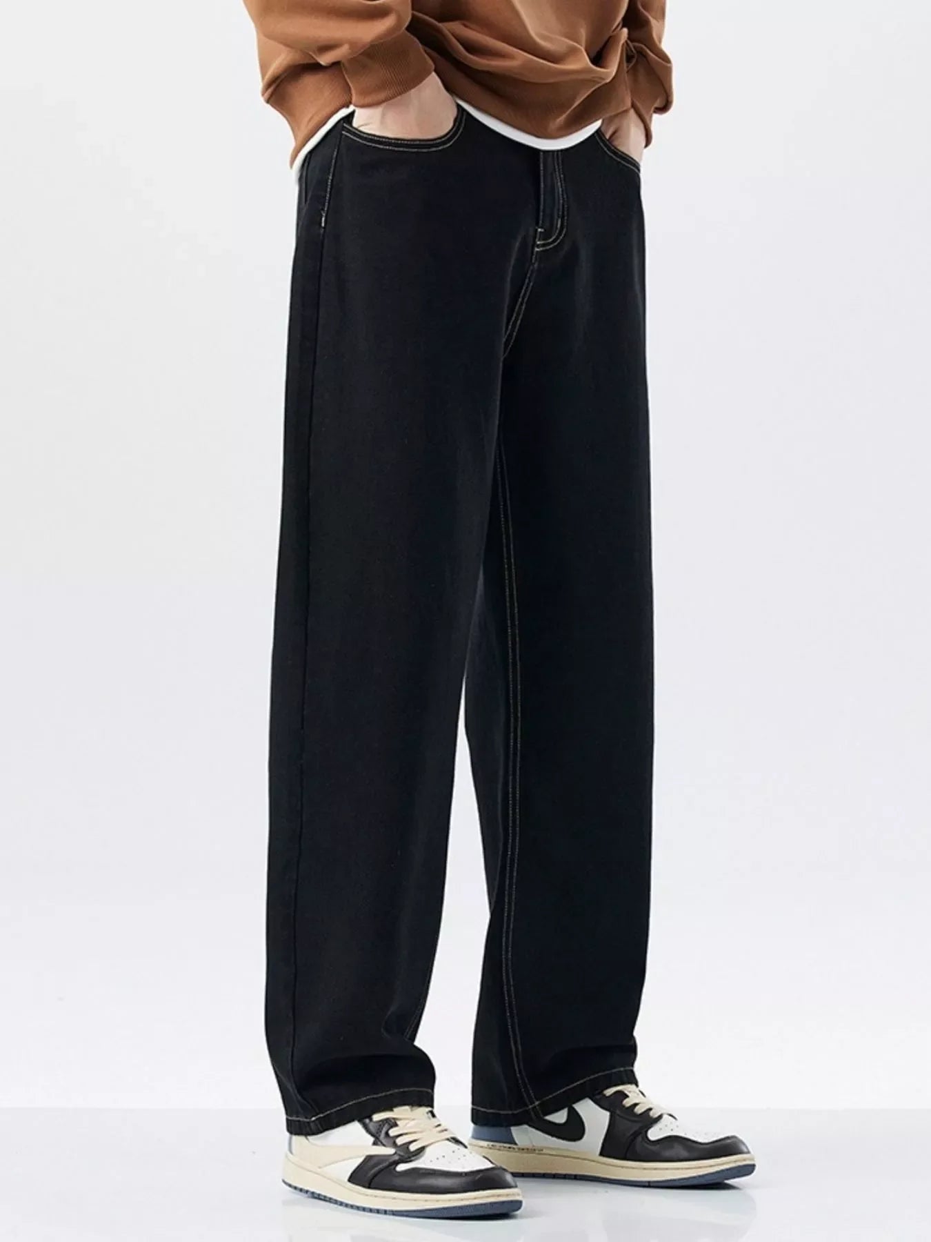 Men's Plus Size Wide Leg Jeans