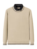 Men's Plus Size Collared Neck Ribbed Sweater