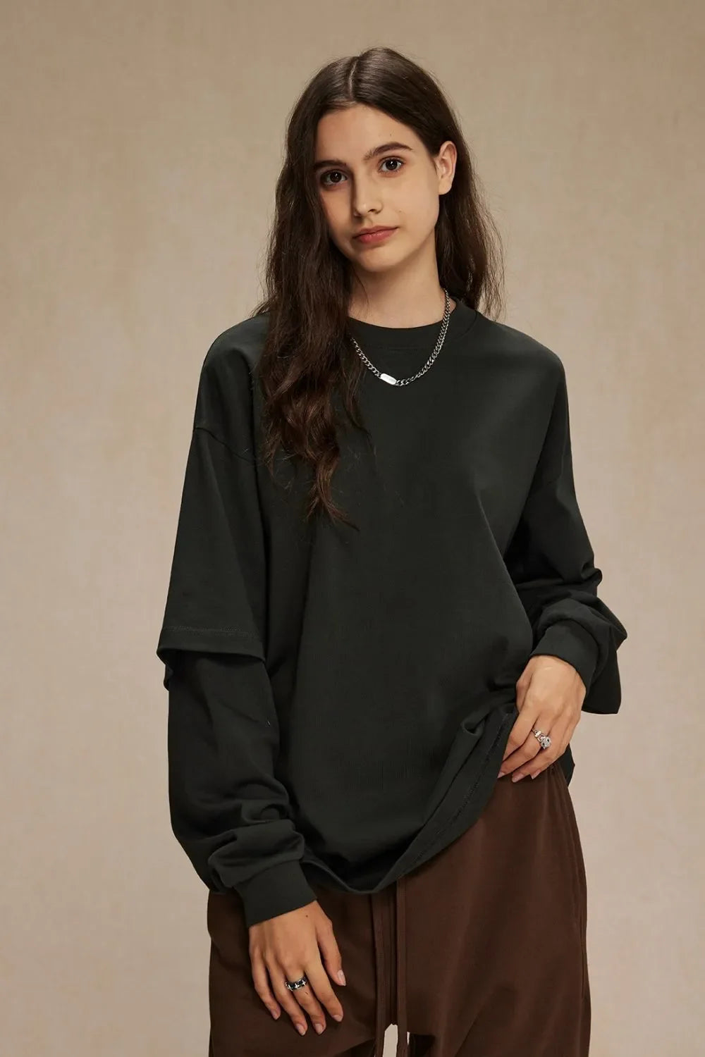 Men's Round Neck Long Sleeve T-Shirt