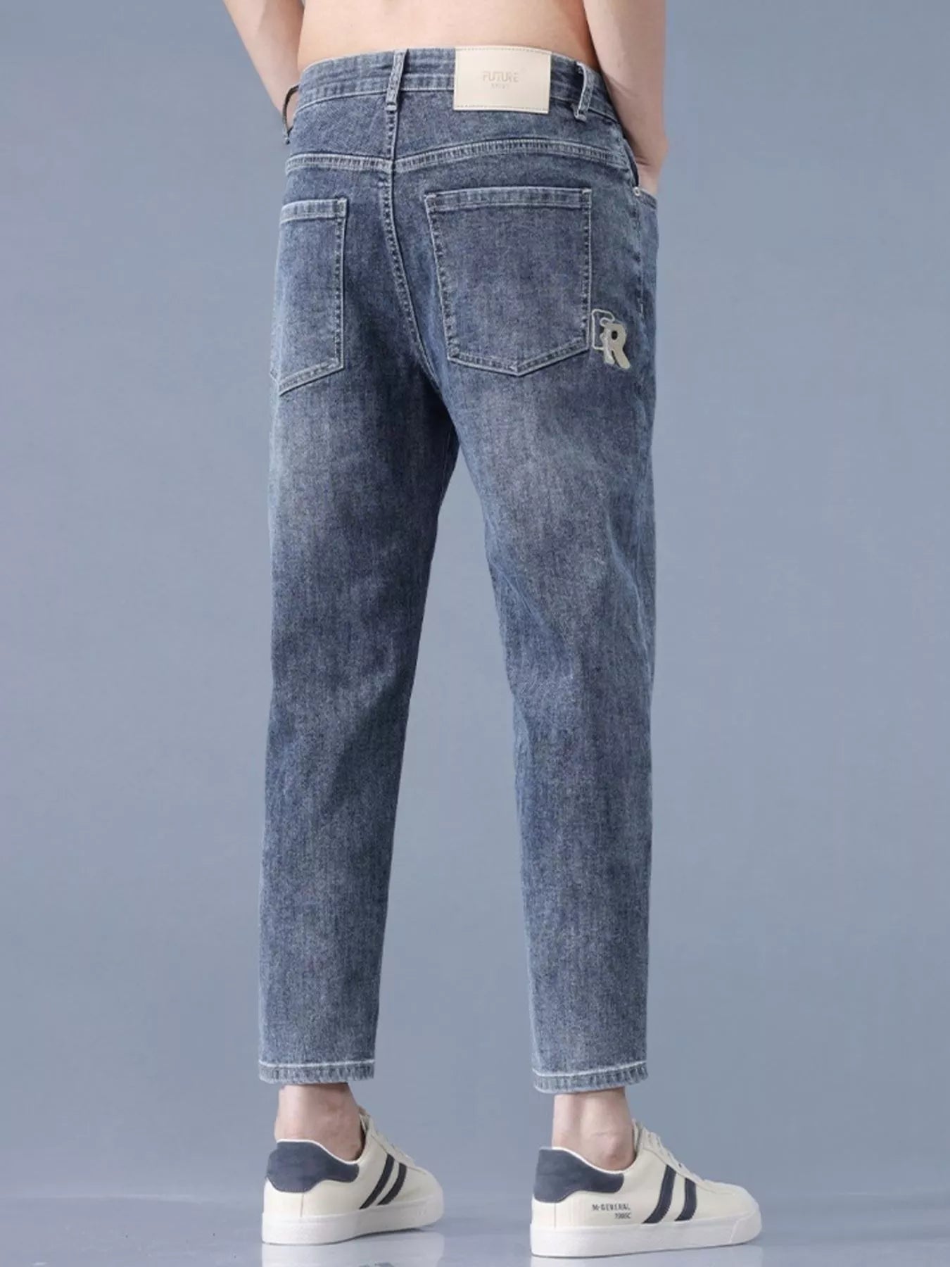 Men's Straight-Leg Wash Jeans