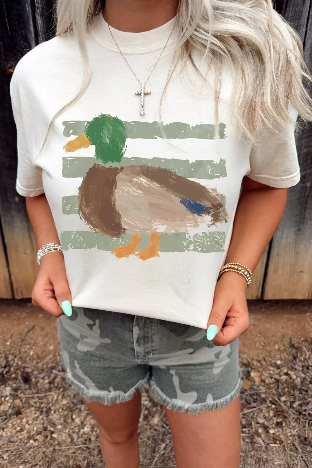 Western Duck Graffiti Graphic T-Shirt