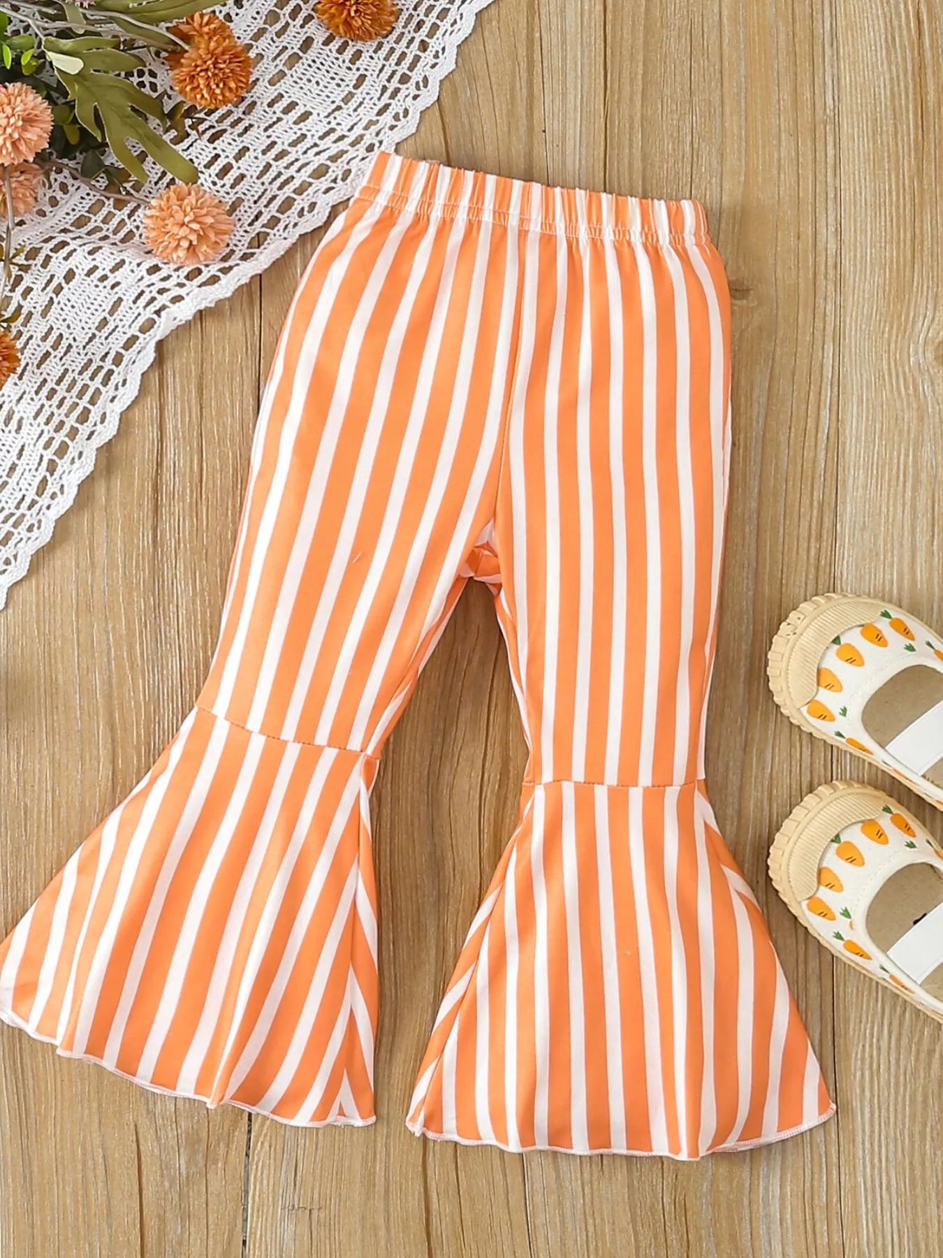 Children's Bunny Round Neck Tee and Pants Set