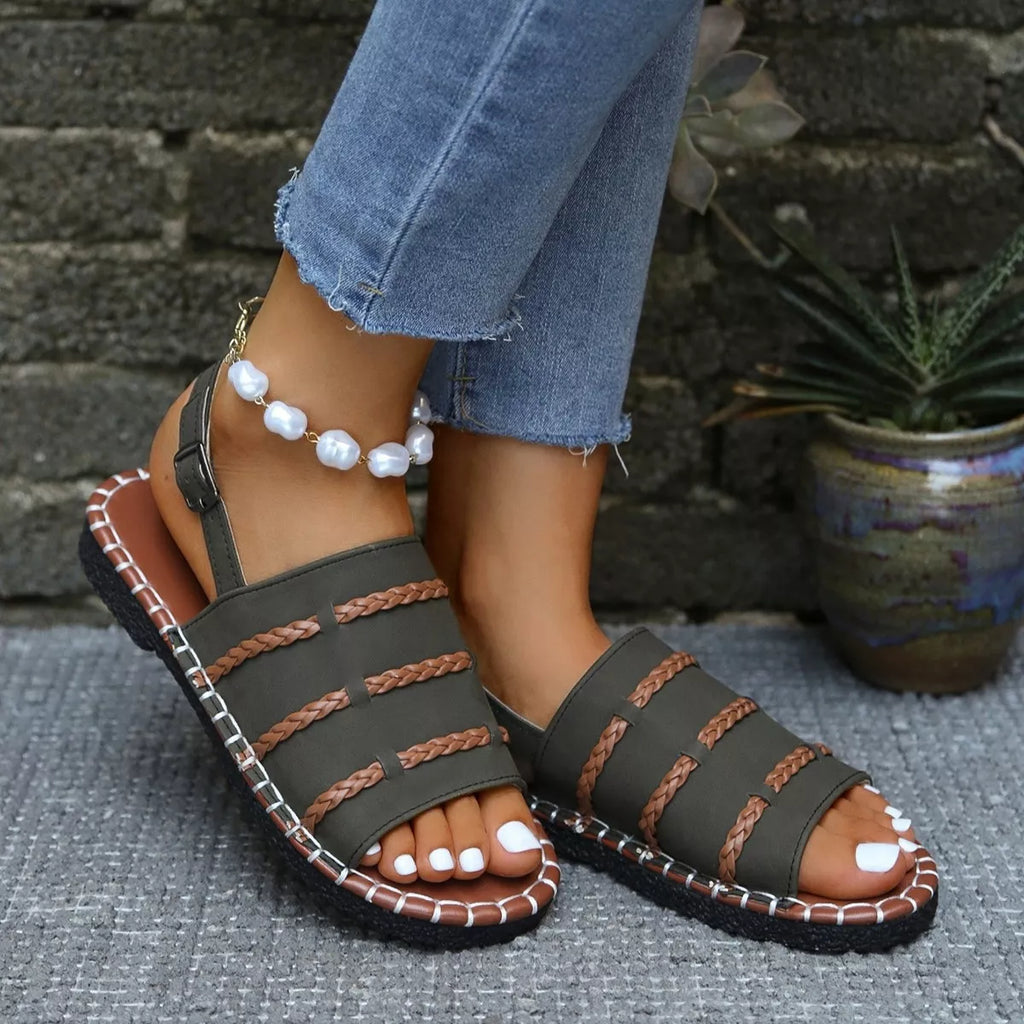 Open Toe Buckle Sandals