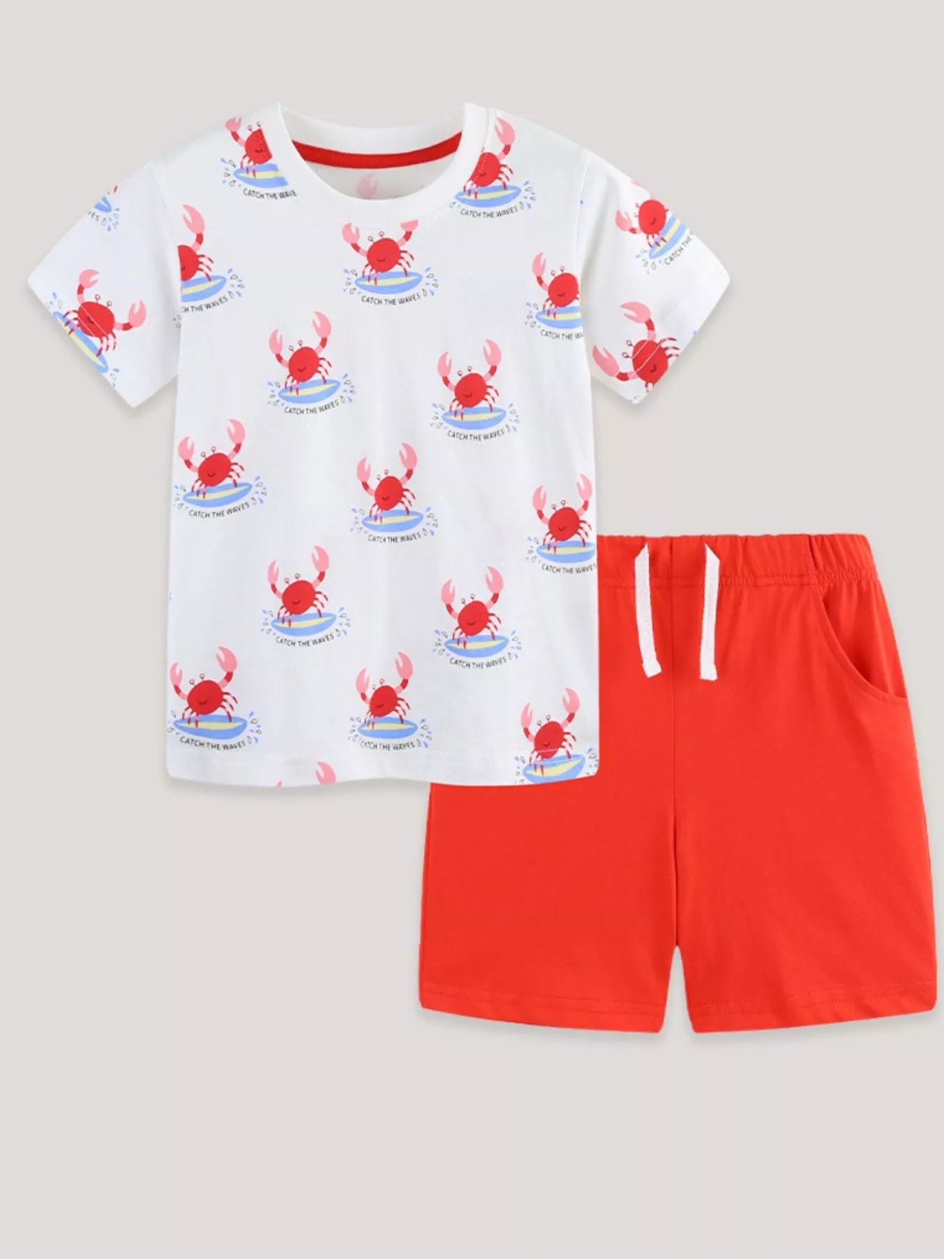 Children's Crab Print T-Shirt & Shorts Set