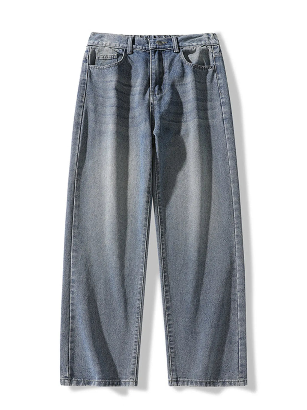 Men's Full Size Vintage Wash Wide Leg Jeans Plus Size
