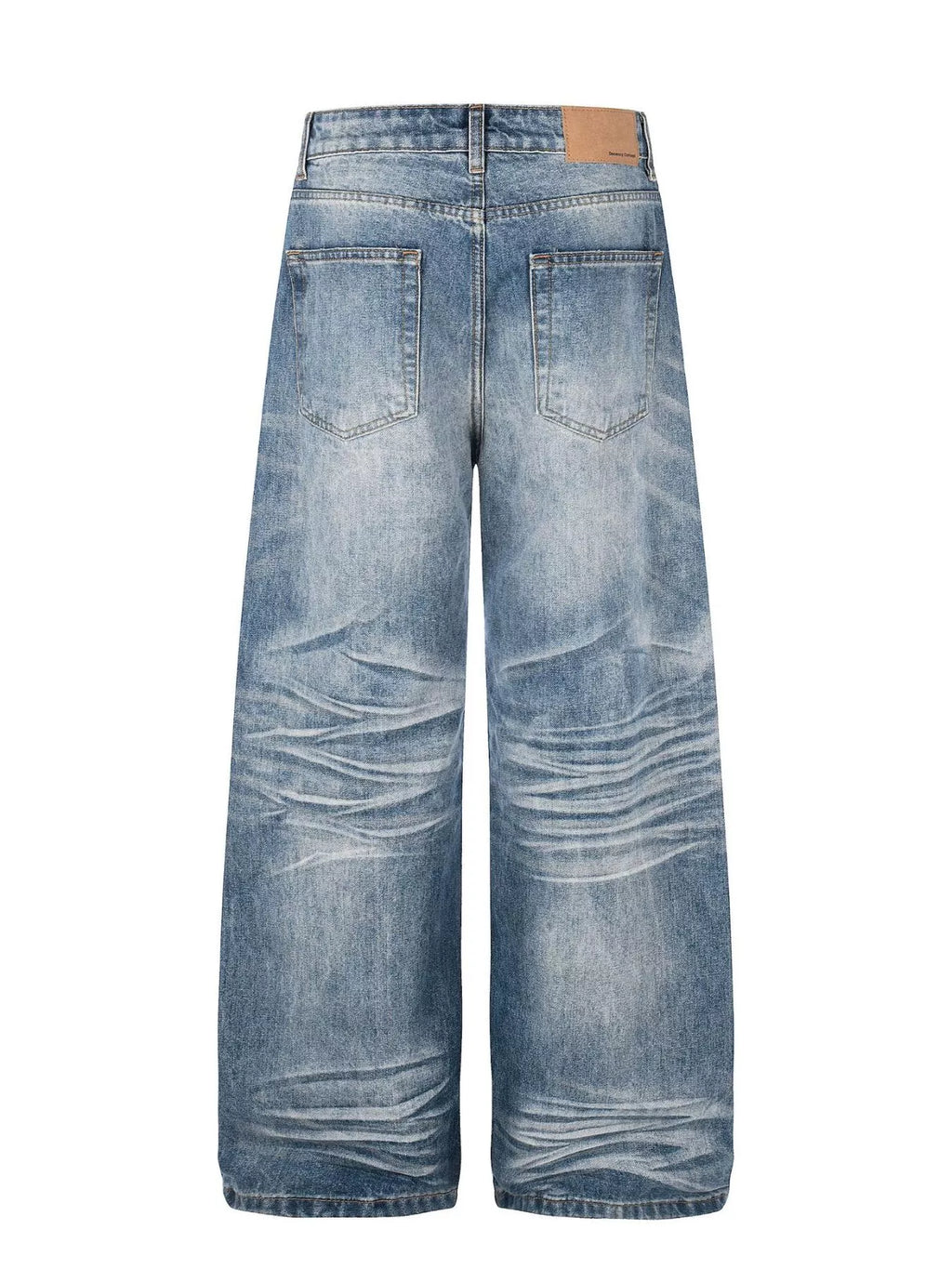 Men's Wide Leg Vintage Wash Jeans