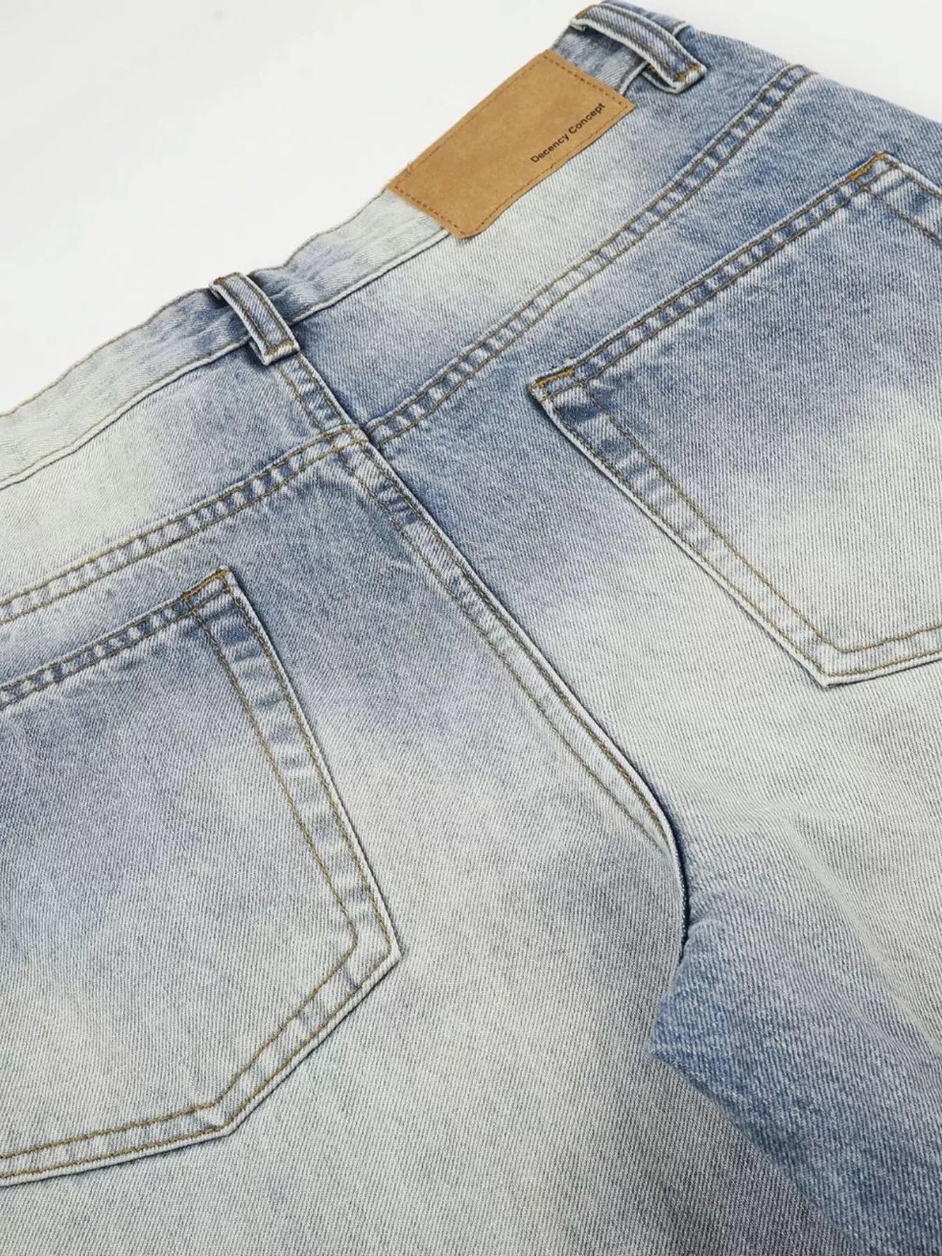Men's Washed Wide Leg Jeans