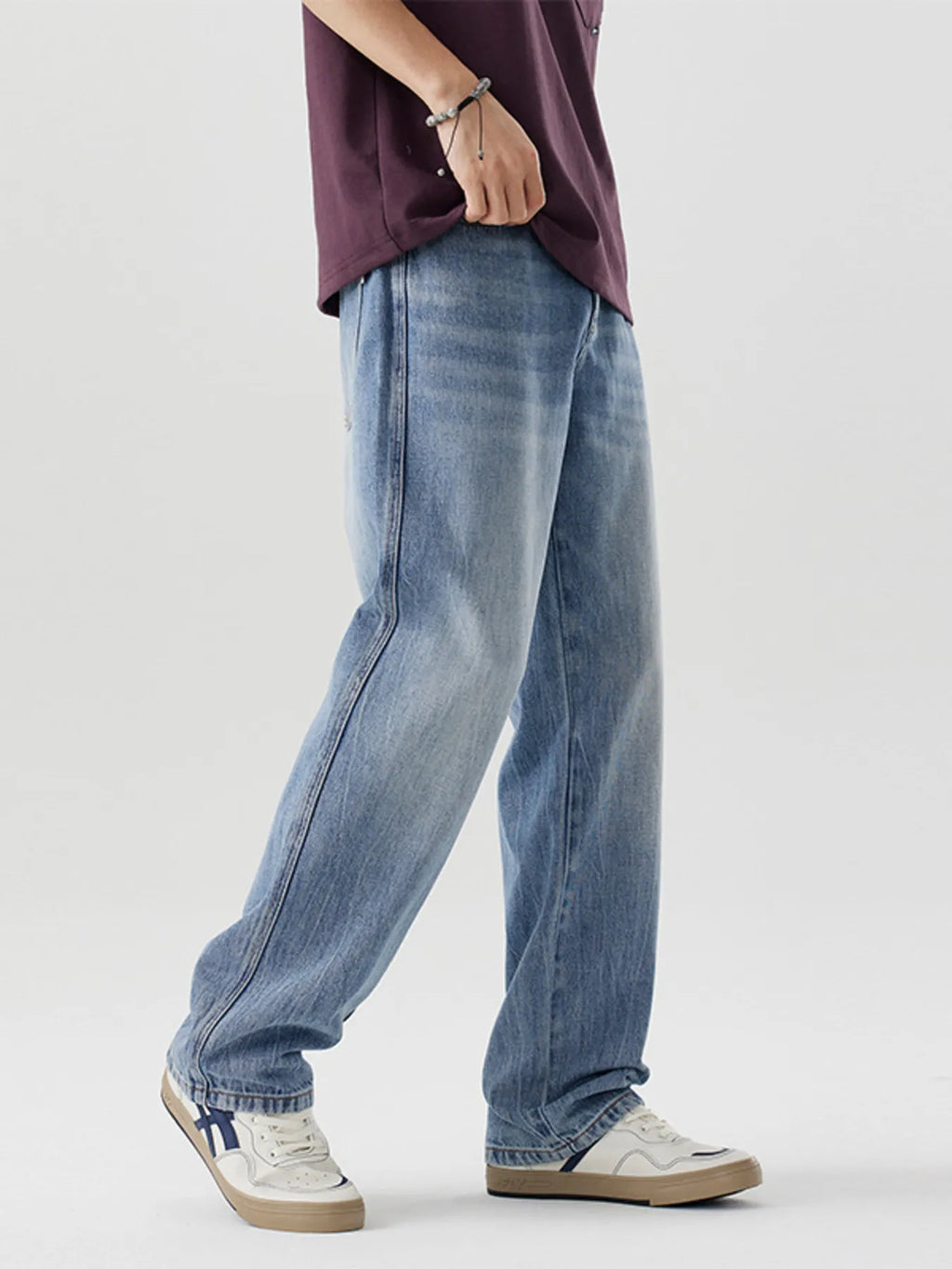 Men's Loose Fit Wash Jeans