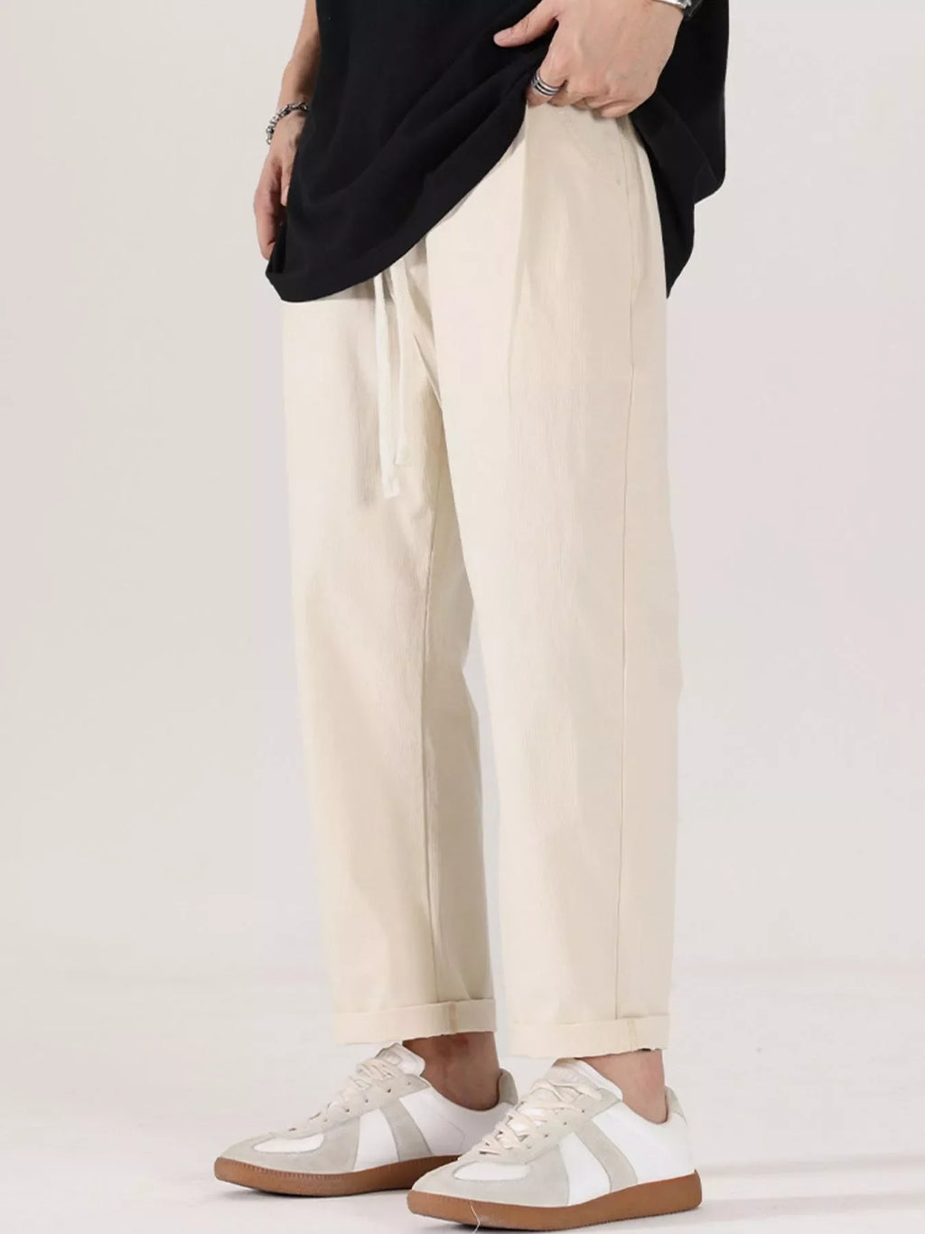 Men's Full Size Drawstring Wide Leg Pants Plus Size