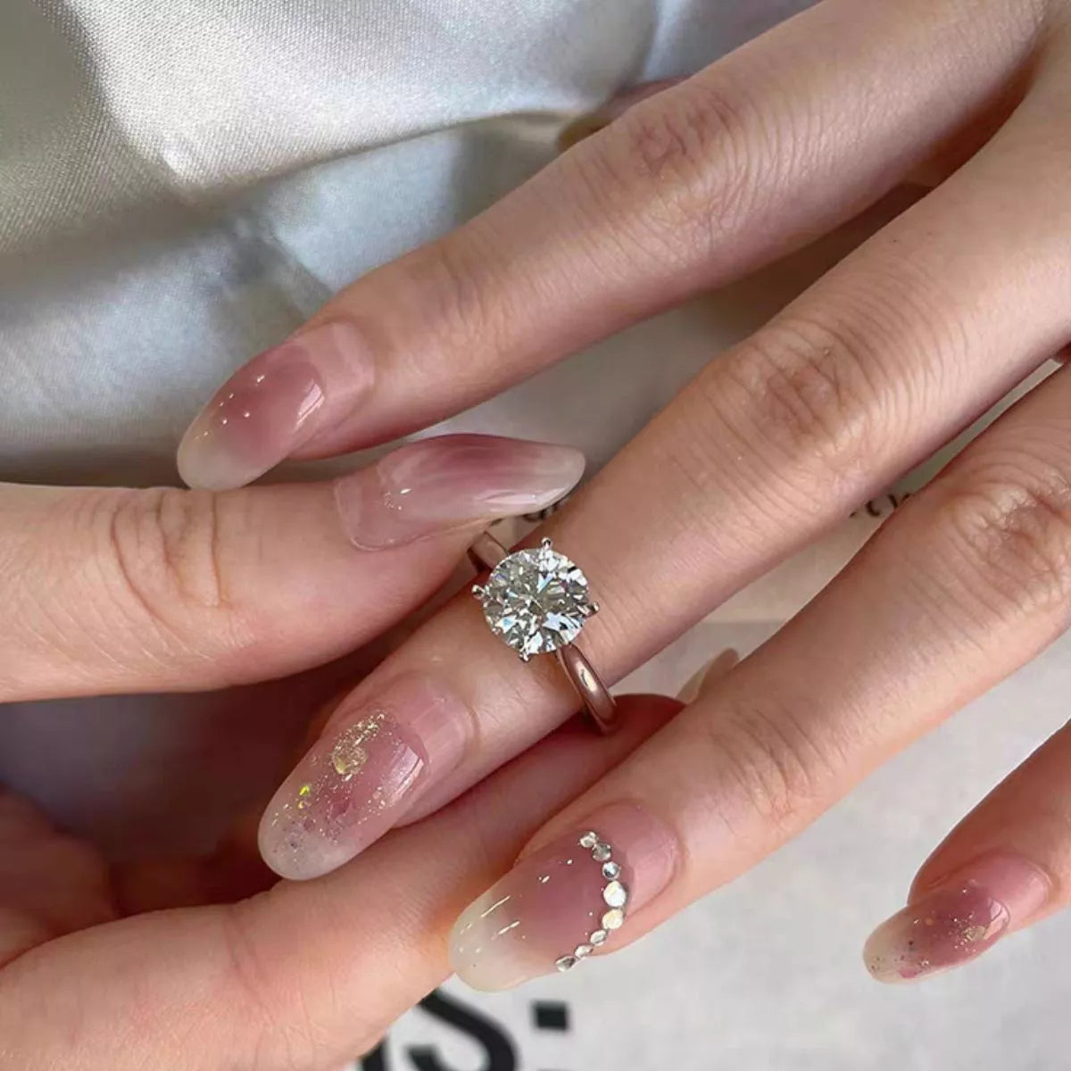2 Carat Moissanite 925 Sterling Silver Ring
