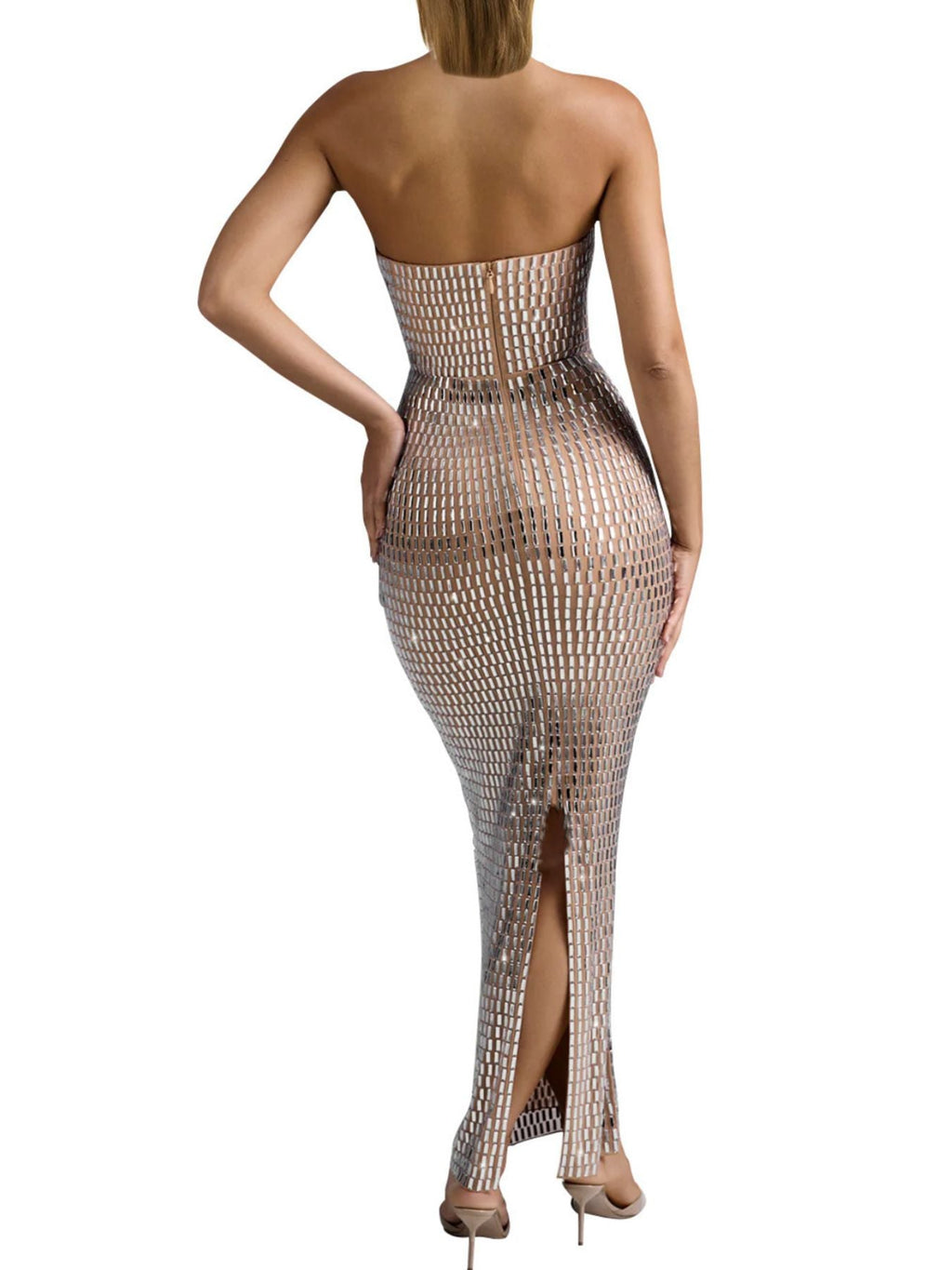 Rhinestone Tube Maxi Dress