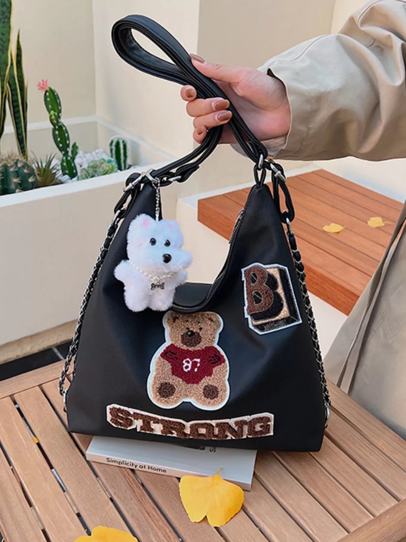 Cute Bear Adjustable Strap Handbag