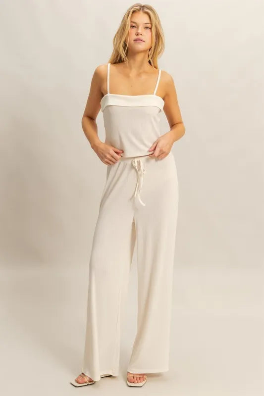 HYFVE Rib Knit Cami Top and Pants Set