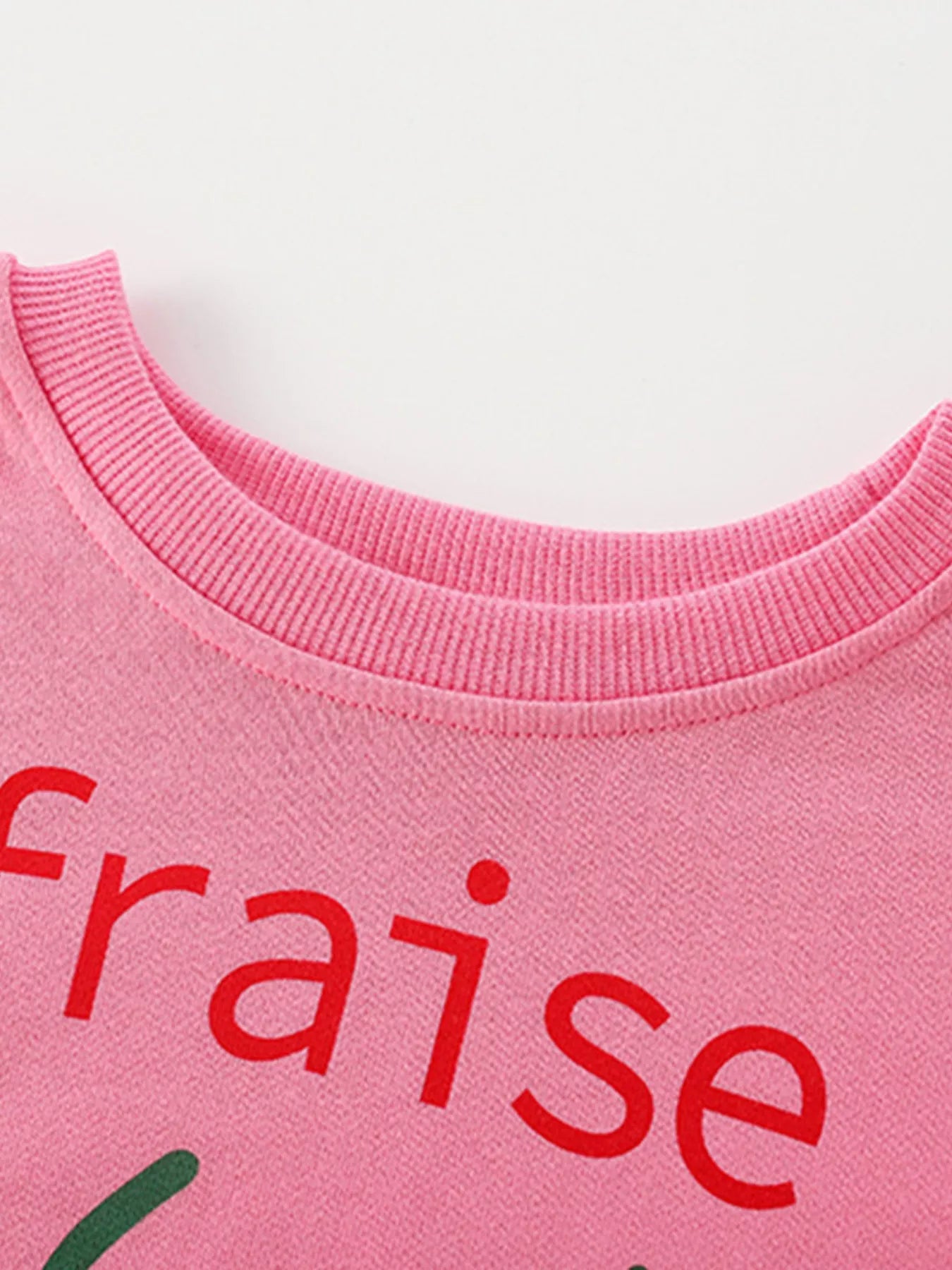 Children's Strawberry Round Neck Casual Sweatshirt