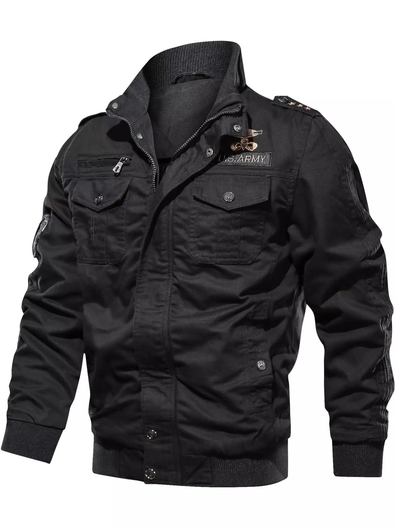 Men's Plus Size Zip Up Lightweight Bomber Jacket