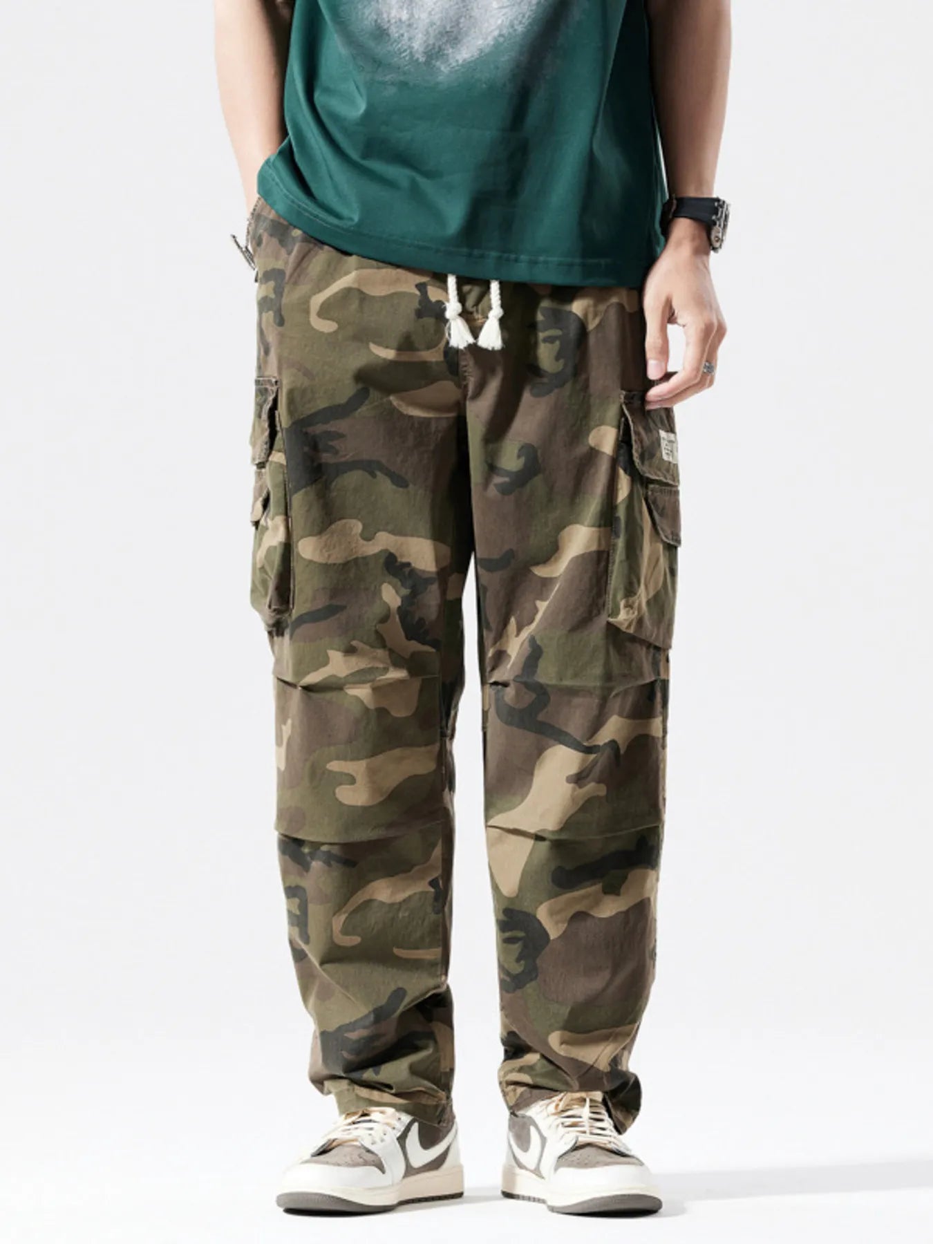 Men's Full Size Casual Camouflage Cargo Pants Plus Size